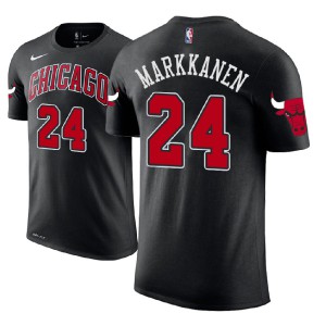 Lauri Markkanen Chicago Bulls Name & Number Men's #24 Statement T-Shirt - Black 227867-393