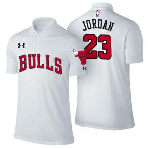 Michael Jordan Chicago Bulls Player Performance Men's #23 Association Polo - White 722706-912