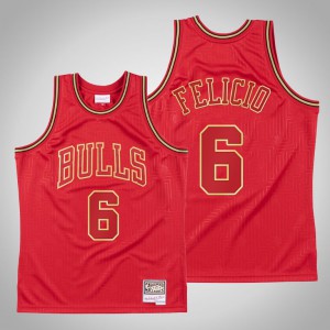 Cristiano Felicio Chicago Bulls Swingman Mitchell & Ness Throwback Men's #6 2020 CNY Jersey - Red 568274-557