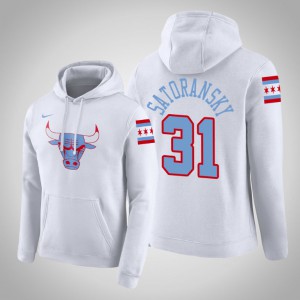 Tomas Satoransky Chicago Bulls 2020 Season Pullover Men's #31 City Hoodie - White 227527-732