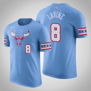Zach LaVine Chicago Bulls 2020 Season Name & Number Men's #8 City T-Shirt - Blue 844142-382