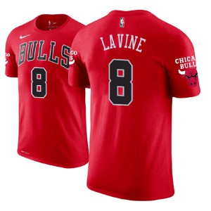 Zach LaVine Chicago Bulls Name & Number Men's #8 Icon T-Shirt - Red 956913-228