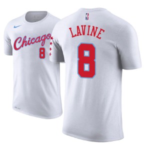 Zach LaVine Chicago Bulls Edition Name & Number Player Men's #8 City T-Shirt - White 449587-215