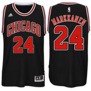 Lauri Markkanen Chicago Bulls New Swingman Men's #24 Alternate Jersey - Black 255998-282