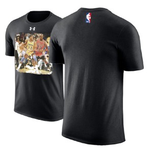 Michael Jordan Chicago Bulls vs Magic Johnson Men's Performance T-Shirt - Black 932500-275