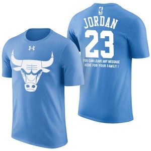 Michael Jordan Chicago Bulls With Message Men's #23 Father's Day T-Shirt - Blue 912434-989