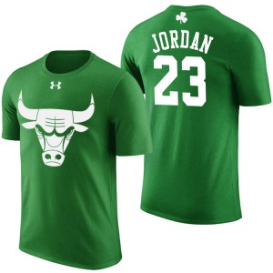 Michael Jordan Chicago Bulls Men's #23 St. Patrick's Day T-Shirt - Green 793155-437