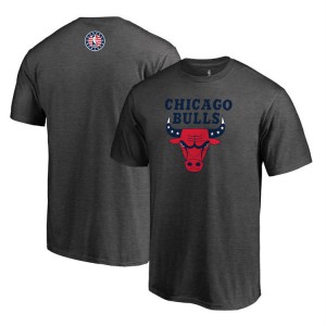 Chicago Bulls Men's Hoops For Troops T-Shirt - Ash 419080-313
