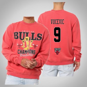 Nikola Vucevic Chicago Bulls 2021 Champs Trophy Men's Vintage Sweatshirt - Red 529765-783