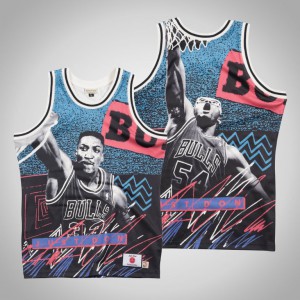 Scottie Pippen Chicago Bulls Just Don Bulls Sublimated Men's #33 All-Star Fashion Jersey - Blue 166593-487