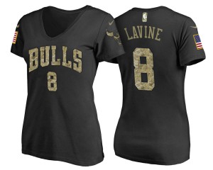 Zach LaVine Chicago Bulls USA Flag USA Flag Women's #8 Name & Number T-Shirt - Camo 232478-839