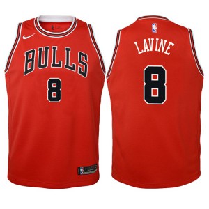 Zach LaVine Chicago Bulls 2017-18 Season Swingman Youth #8 Icon Jersey - Red 906004-601