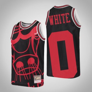 Coby White Chicago Bulls Hardwood Classics Youth #0 Big Face Jersey - Black 573639-451