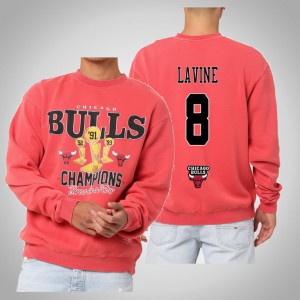 Zach LaVine Chicago Bulls 2021 Champs Trophy Men's Vintage Sweatshirt - Red 733192-774