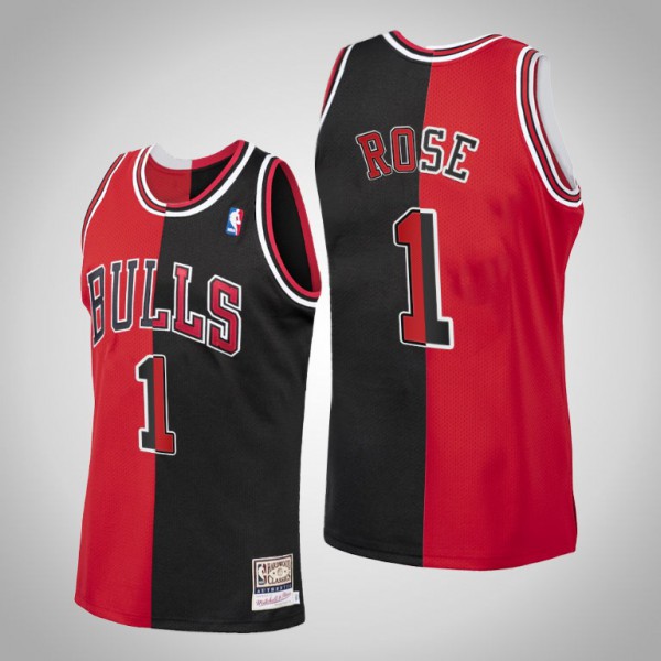 Derrick Rose Chicago Bulls Men's #1 Split Jersey - Black Red